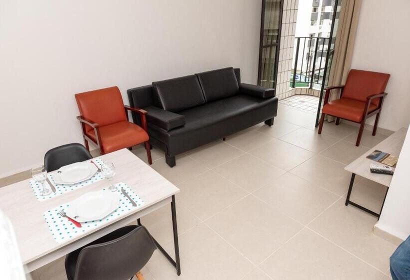 Appartement met 1 Slaapkamer en Balkon, Flat Gonzaga Praia