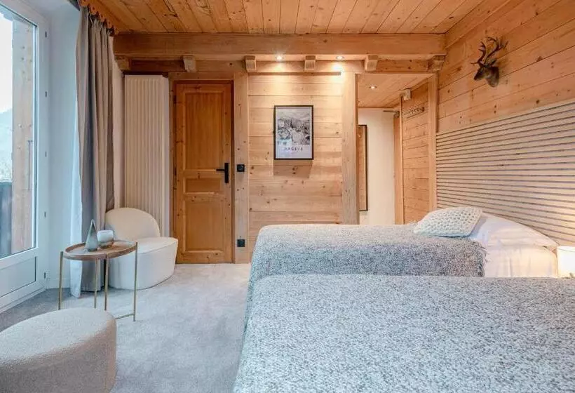 バルコニー付きデラックスルーム, Le Chalet D Antoine   Centre De Megève