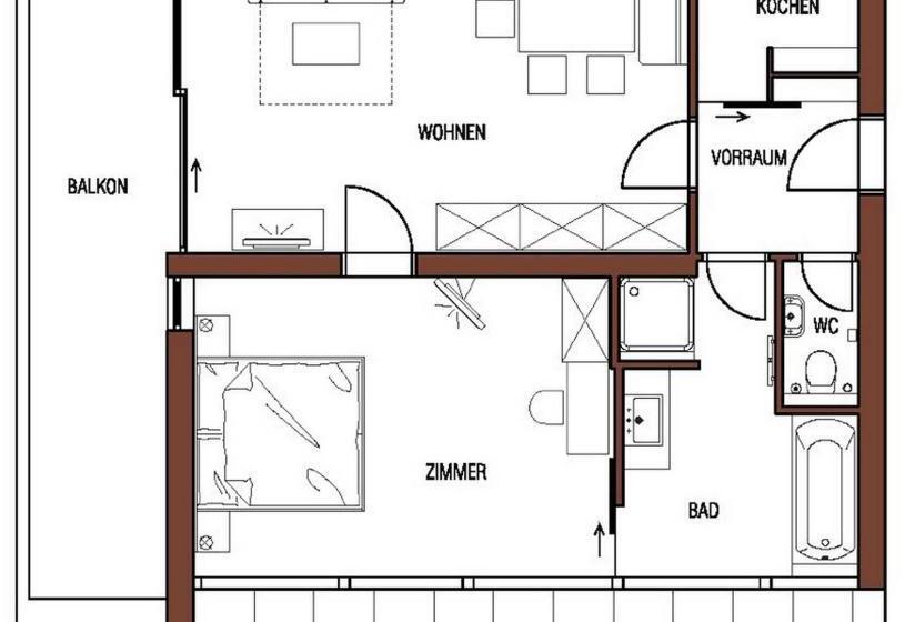 Апартаменты Deluxe 1 Спальня, Aparthotel Chalet Wetzlgut