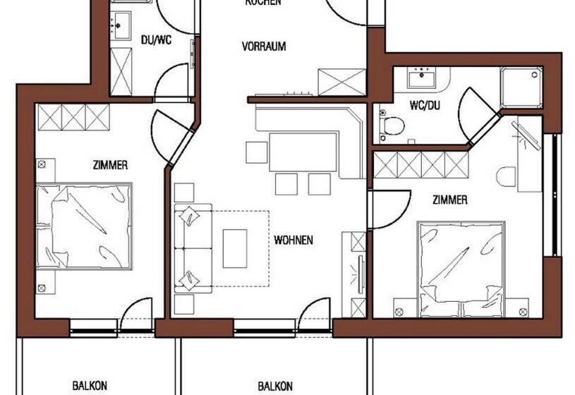 דירת 2 חדרים סופריור, Aparthotel Chalet Wetzlgut