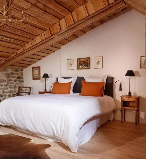 キングサイズベッドのデラックスルーム, Château De Saint Vidal