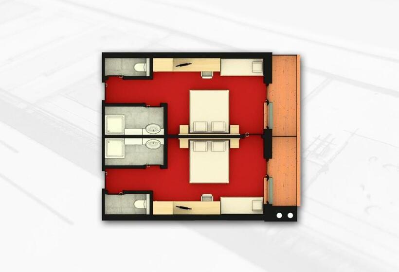 חיבור הדירה עם חדר שינה אחד, Haflingerhof