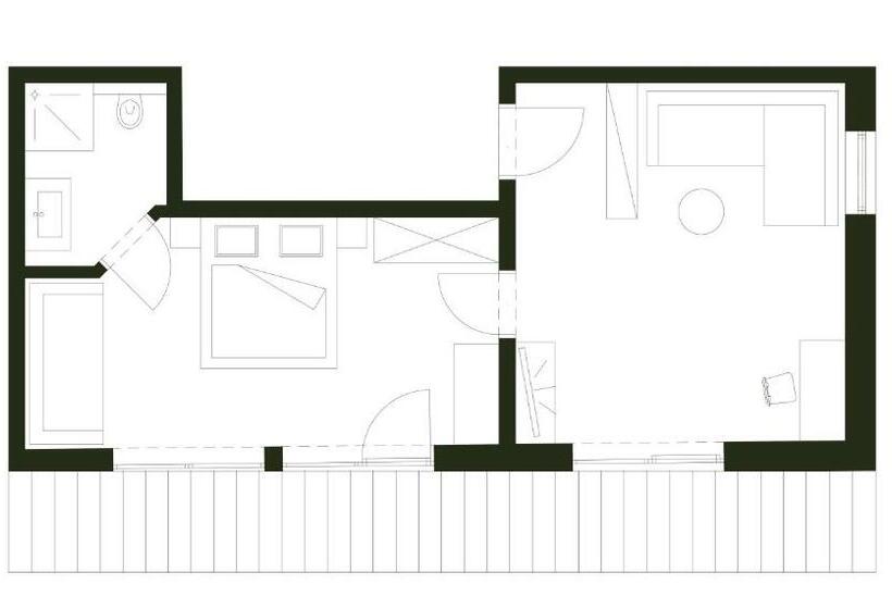 סוויטת ג'וניור עם מרפסת, Seehotel St Hubertus