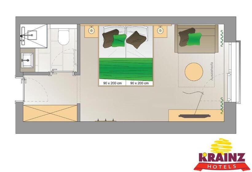 غرفة عائلية, Vitalhotel Krainz