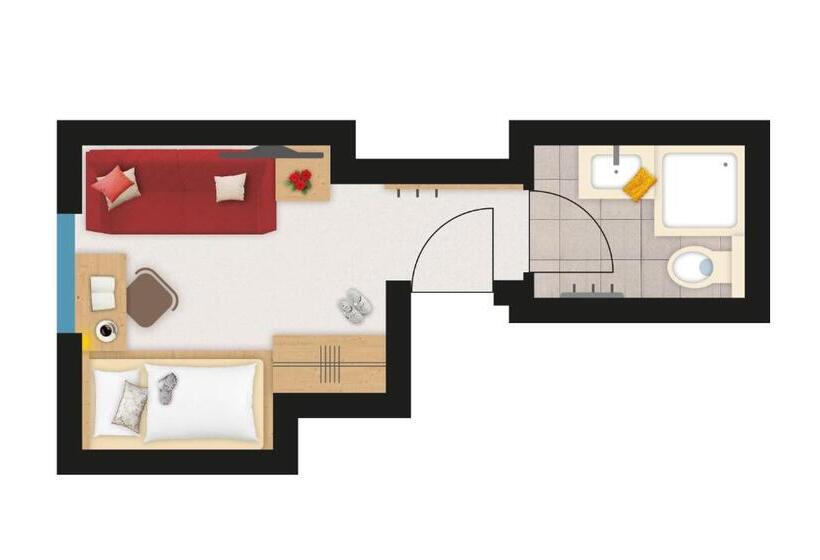 スタンダードシングルルーム, Gletscherblick