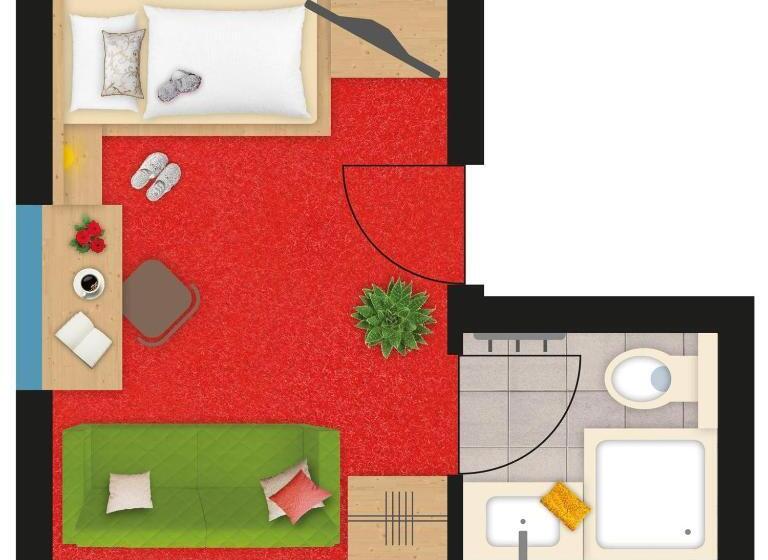 スタンダードシングルルーム, Gletscherblick