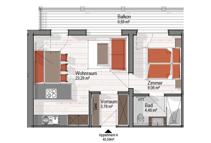 Апартаменты 1 Спальня, Aparthotel Garni Schranz