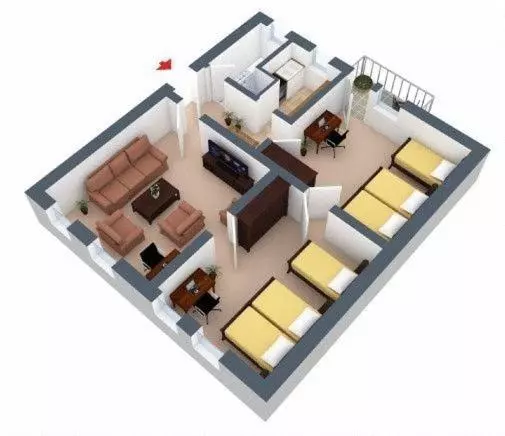 １ベッドルームのコンフォーとアパートメント, Altstadthotel Fürth