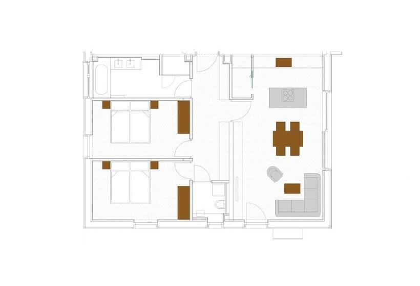 Апартаменты 2 Спальни, Zumoxn