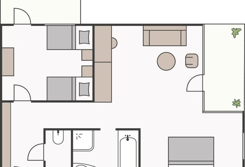 דירת 2 חדרים סופריור, Aktiv & Spa Hotel Alpenrose