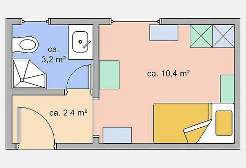수피리어 싱글 룸, Appartement Roggal