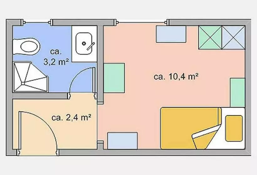 スーペリアシングルルーム, Appartement Roggal