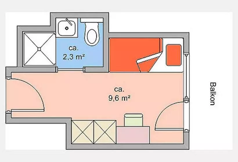スーペリアシングルルーム, Appartement Roggal