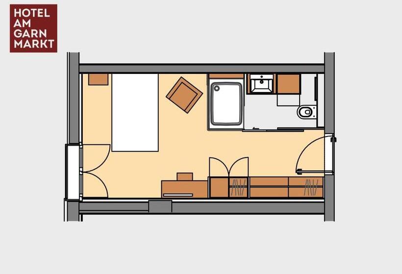 스탠다드 싱글 룸, Am Garnmarkt