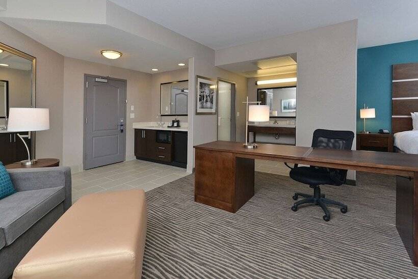 带双人床的标准工作室, Hampton Inn & Suites Des Moines Downtown