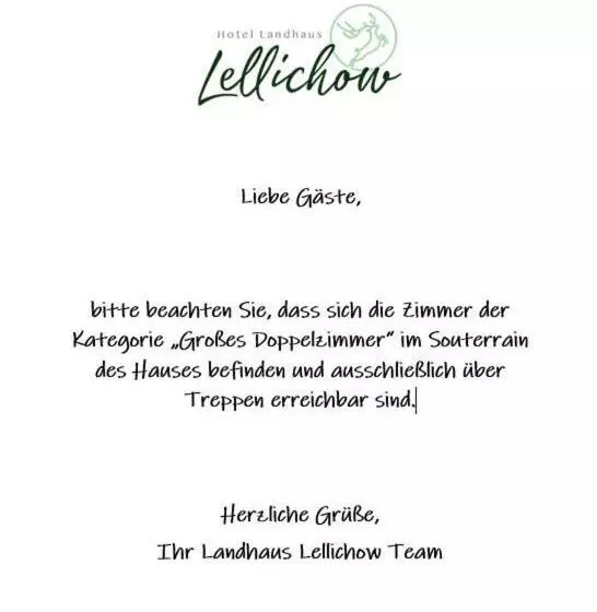 スタンダードルーム, Landhaus Lellichow