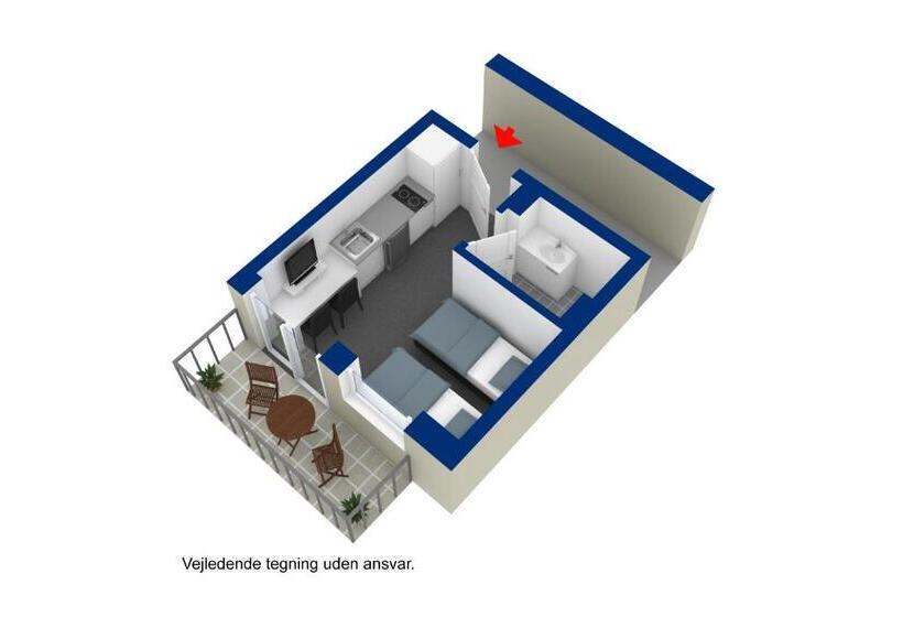 标准间带阳台, Aparthotel Faber