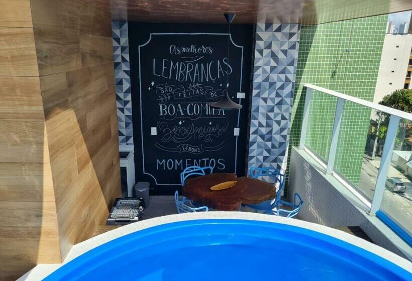 דירת חדר נוף לים, Linda Cobertura Vista Mar