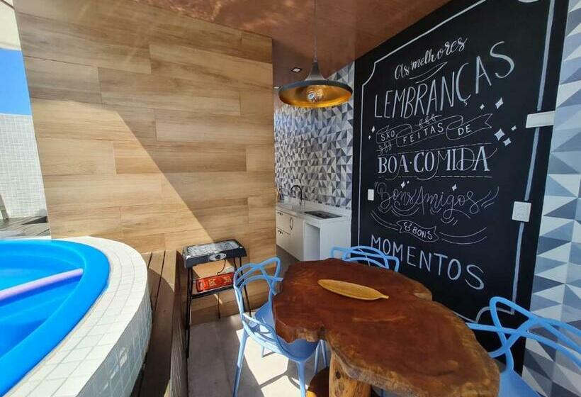 דירת חדר נוף לים, Linda Cobertura Vista Mar