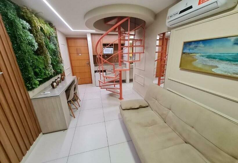 דירת חדר נוף לים, Linda Cobertura Vista Mar