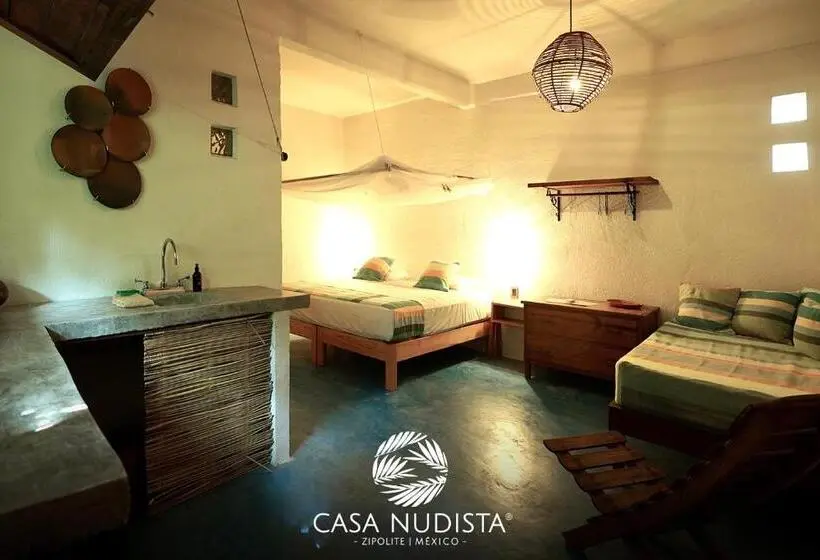 キングサイズベッドのデラックススイート, Casa Nudista Lgbt