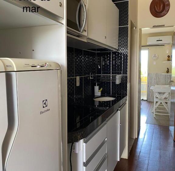 شقة غرفة نوم واحدة مزودة بشُرفة, Flats Apart Hotel Marinas Carneiros   Vista P Mar