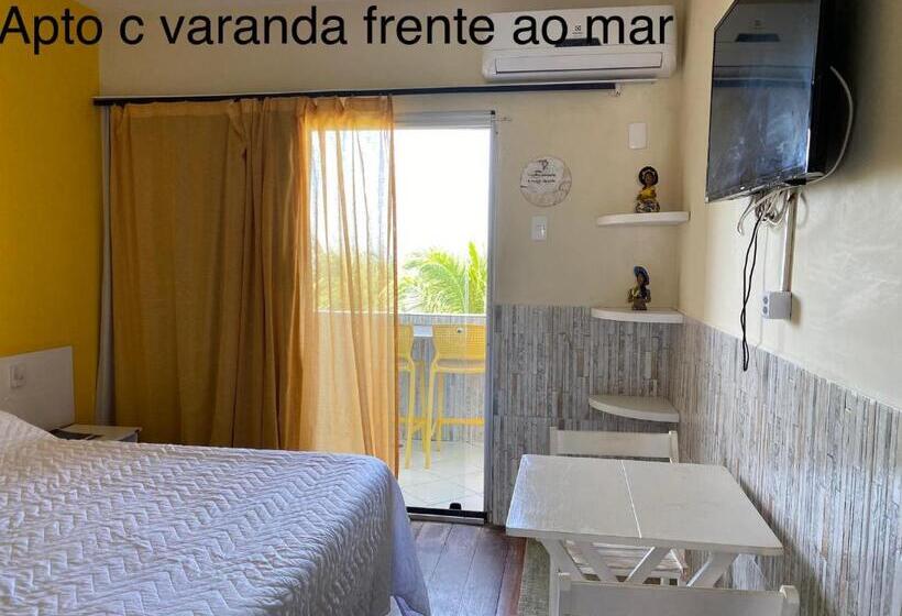 شقة غرفة نوم واحدة مزودة بشُرفة, Flats Apart Hotel Marinas Carneiros   Vista P Mar