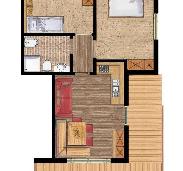 ２ベッドルームアパートメント, Residence Costa Burjada