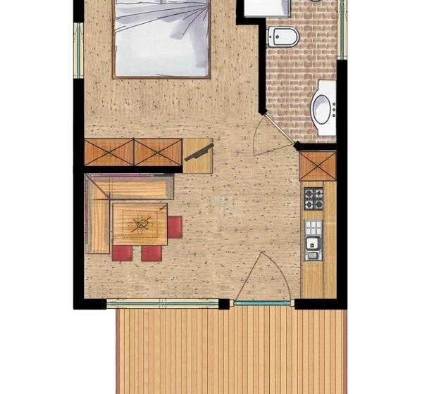 テラス付き１ベッドルームアパートメント, Residence Costa Burjada