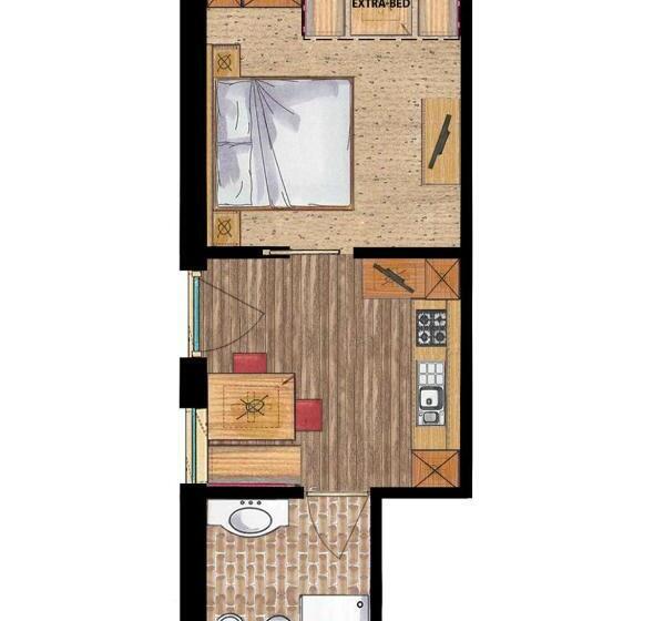 １ベッドルームアパートメント, Residence Costa Burjada