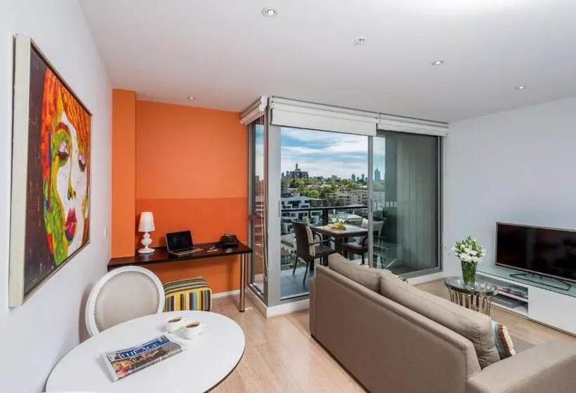 １ベッドルームアパートメント, Oaks Melbourne South Yarra Suites