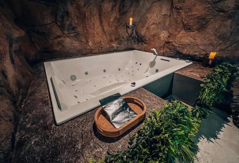 Номер Стандарт с Гидромассажем, Le Demeure De Poulpican Chambre La Grotte Jacuzzi Charme Romantique Terrasse Privée 300m Plage Et Re