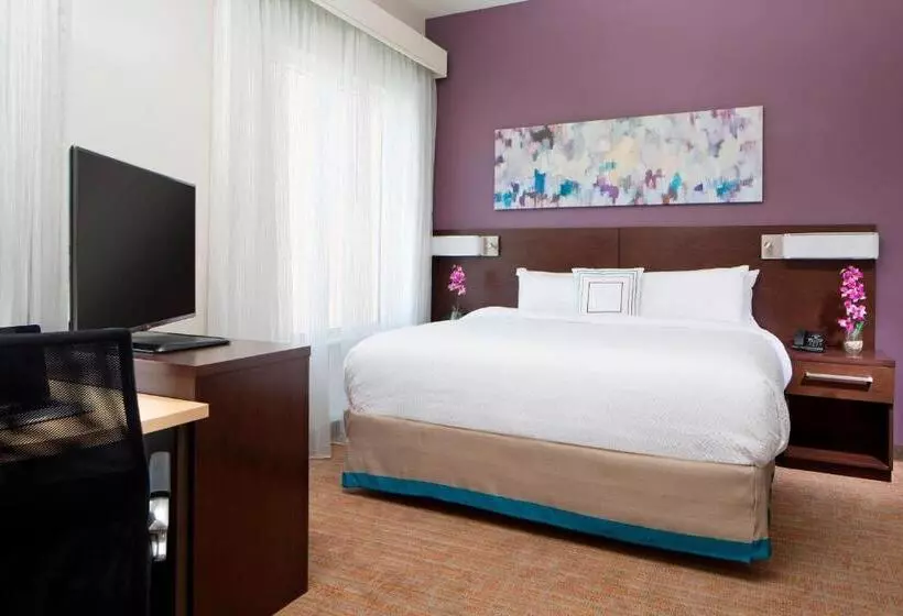 キングサイドベッドのスタンダードワンルーム, Residence Inn By Marriott West Palm Beach Downtown
