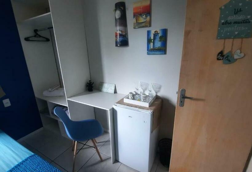 4인용 스탠다드 룸, Suíte Azul Com Smarttv, Cama Queen E Banheiro Privativo