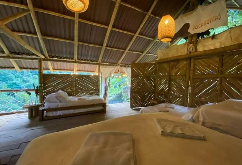 ファミリールーム, Ecocabaña Pocahontas En Rio Santo Domingo, Melcocho