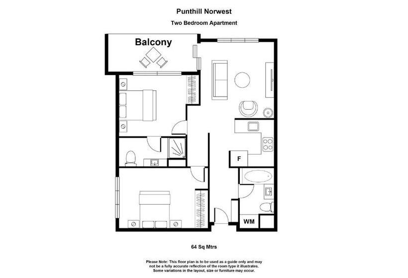 Апартаменты 2 Спальни, Punthill Norwest