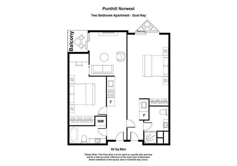 Апартаменты 2 Спальни, Punthill Norwest