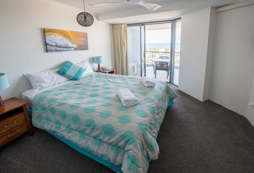 דירת דלוקס 2 חדרי שינה עם נוף לים, Centrepoint Apartments Caloundra