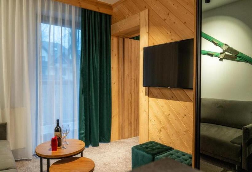 Huoneisto 1 Makuuhuone Parveke, Tatrzańska Miejscówka   Apartamenty Centrum