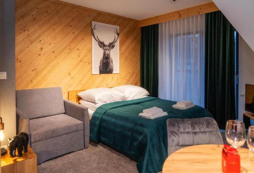 Huoneisto 1 Makuuhuone Parveke, Tatrzańska Miejscówka   Apartamenty Centrum