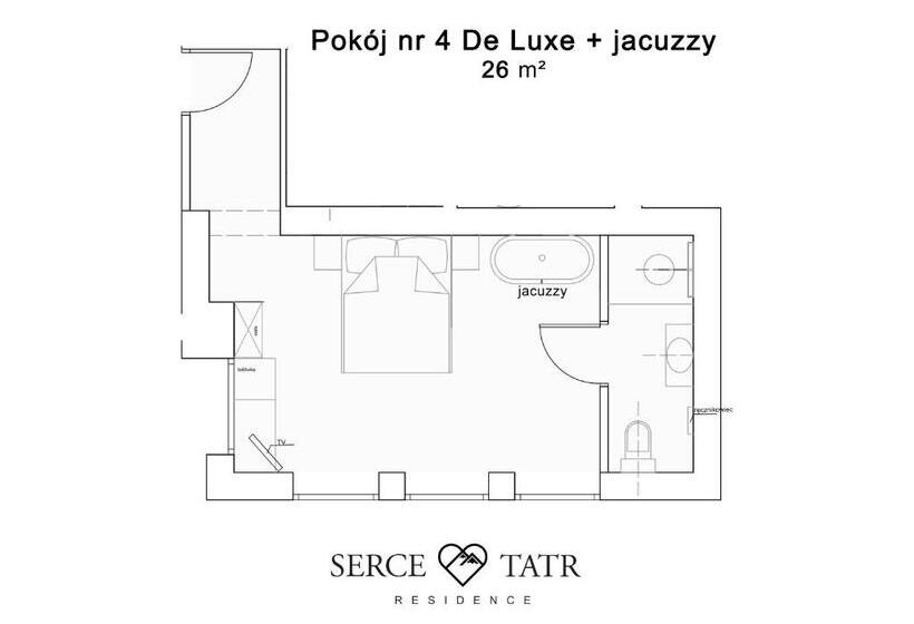اتاق لوکس با وان آب گرم, Serce Tatr Residence Zakopane   Blisko Krupówek