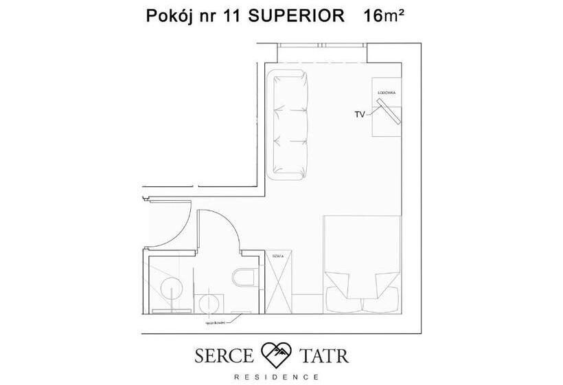اتاق استاندارد سه نفره, Serce Tatr Residence Zakopane   Blisko Krupówek