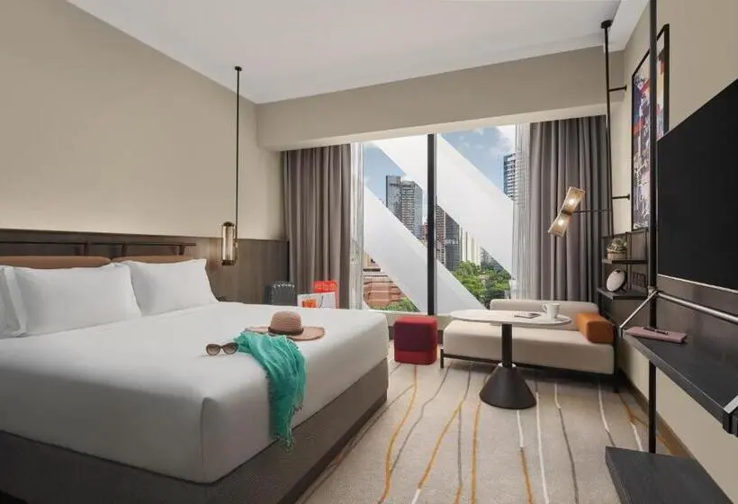 اتاق دلوکس با تخت کینگ و چشم‌انداز, Pullman Singapore Orchard