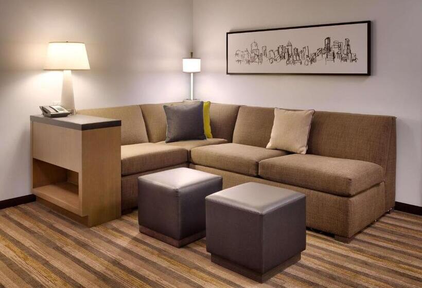 חדר סטנדרט עם מיטת קינג, Hyatt House Salt Lake City Downtown