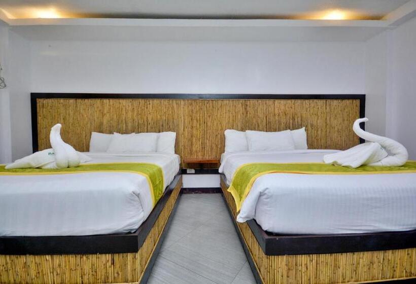 Quarto Quádruplo Estandar, Bamboo Beach Resort & Restaurant