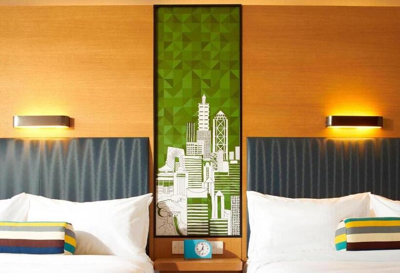 Номер Стандарт 2 Двуспальные Кровати, Aloft Dongguan Songshan Lake