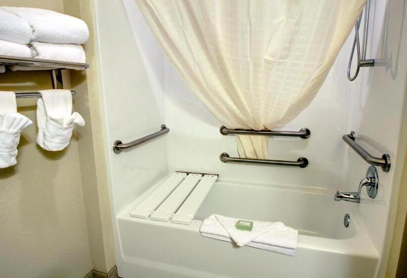 장애인을 위한 킹사이즈 침대 스탠다드 룸, Cobblestone Inn & Suites  Linton