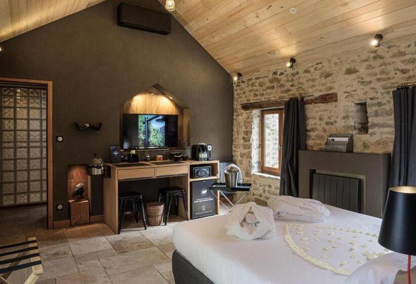 חדק דלוקס עם ג'קוזי, Le Domaine Des Prés Verts Suites & Chambres Avec Jacuzzi Privatif