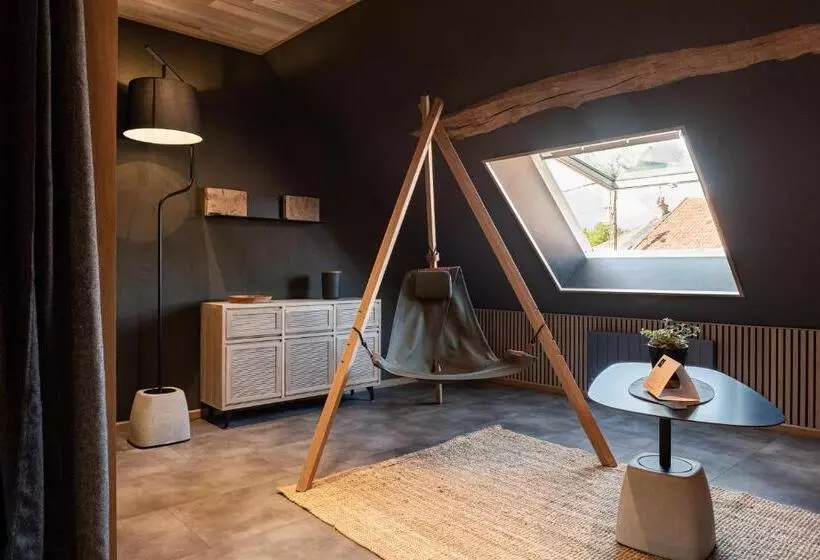 キングサイズベッドのデラックススイート, Le Domaine Des Prés Verts Suites & Chambres Avec Jacuzzi Privatif
