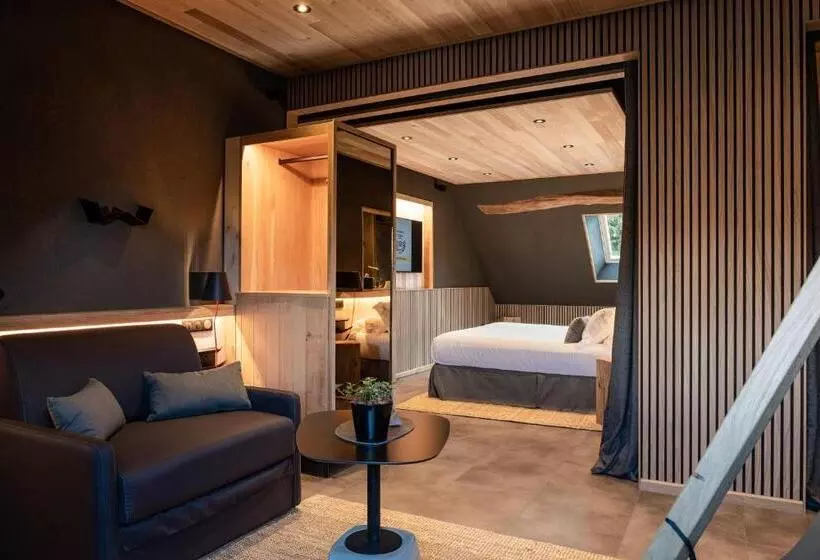 キングサイズベッドのデラックススイート, Le Domaine Des Prés Verts Suites & Chambres Avec Jacuzzi Privatif